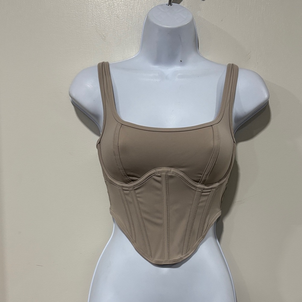 Gilly Hicks Women’s Tan Corset Top Size XS